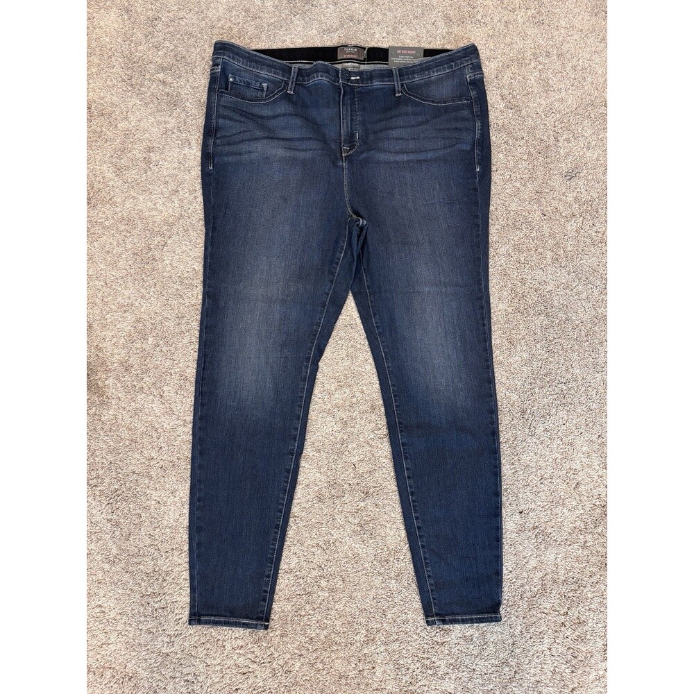 NEW Torrid Sky High Skinny Blue Denim Jeans Womens Plus Size 22T Tall